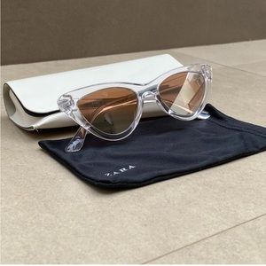 ISO Zara clear frame cat eye sunglasses